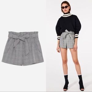 Zara plaid shorts